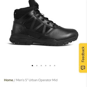 5" Urban Operator Mid Men's Tactical Boot - Black
